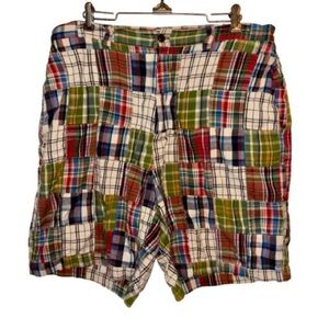 GAP Men's Vintage Patchwork Madras Plaid Shorts